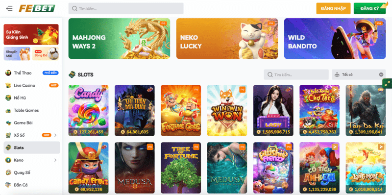 Sảnh Slot Game FEBET